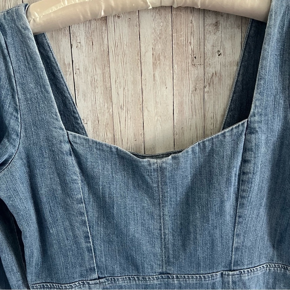 Le Jean Tallulah Body-con Denim Midi Dress Large - Picture 5 of 9